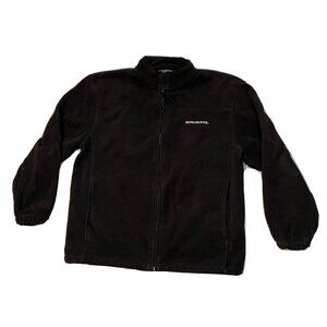 Winchester full zip fleece sweater jacket mens medium 38-40 long sleeve black
